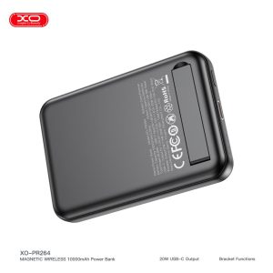 پاوربانک مگنتیک بی‌سیم XO-PR264 | ظرفیت ۱۰۰۰۰mAh، شارژ سریع ۲۰W PD و MagSafe